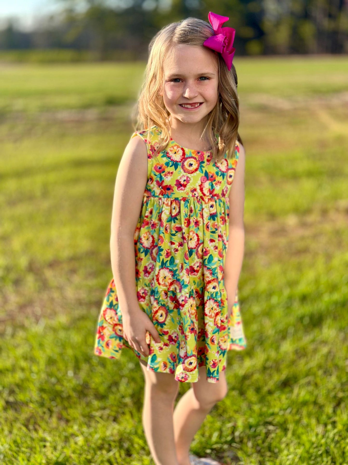 TROPICAL TWIRL KNIT TWIRL DRESS