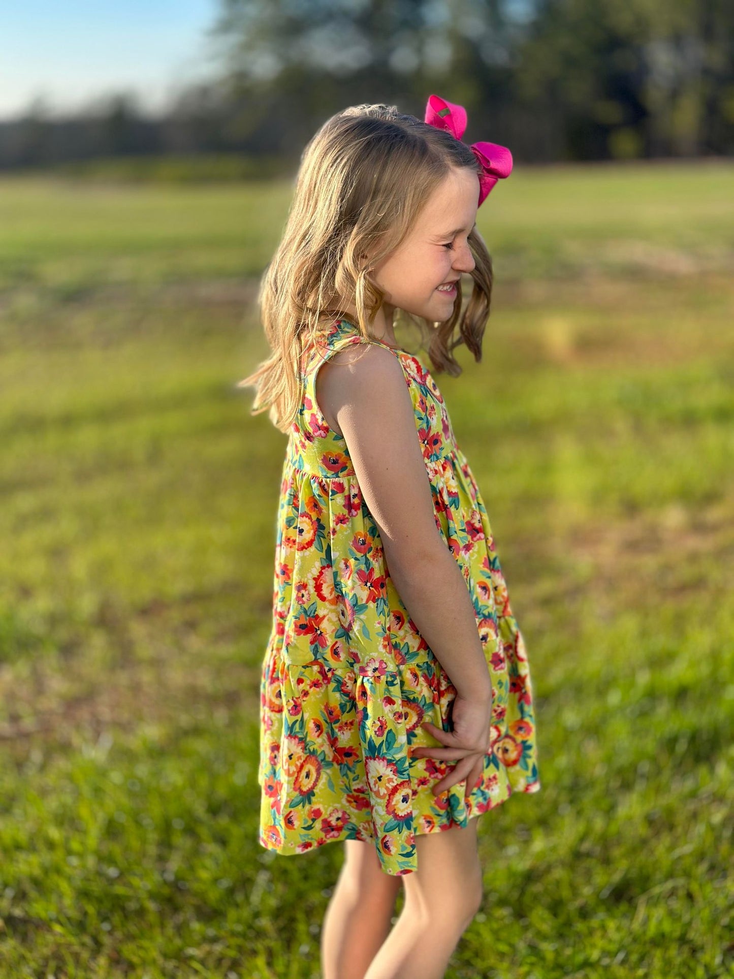 TROPICAL TWIRL KNIT TWIRL DRESS