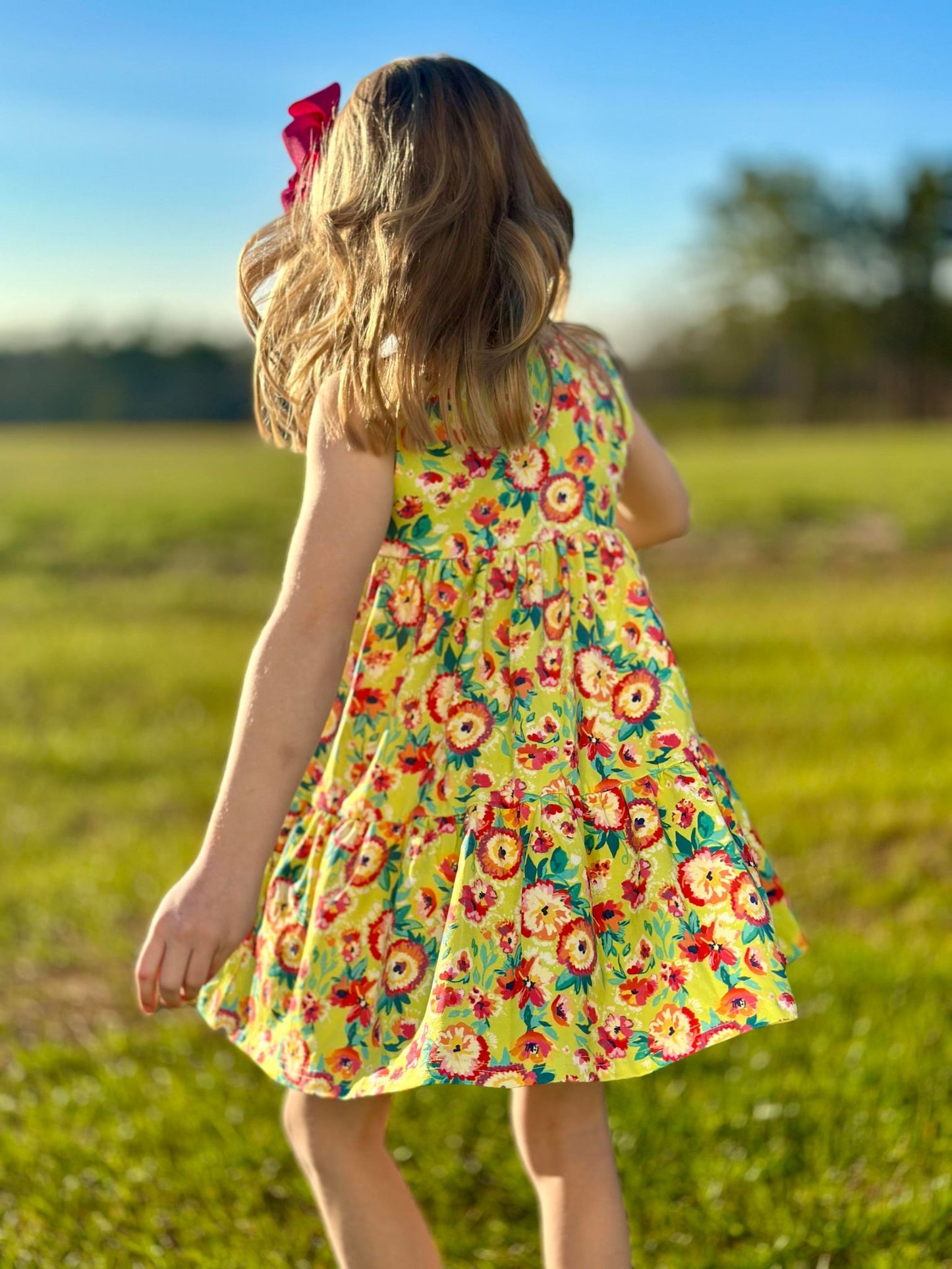 TROPICAL TWIRL KNIT TWIRL DRESS