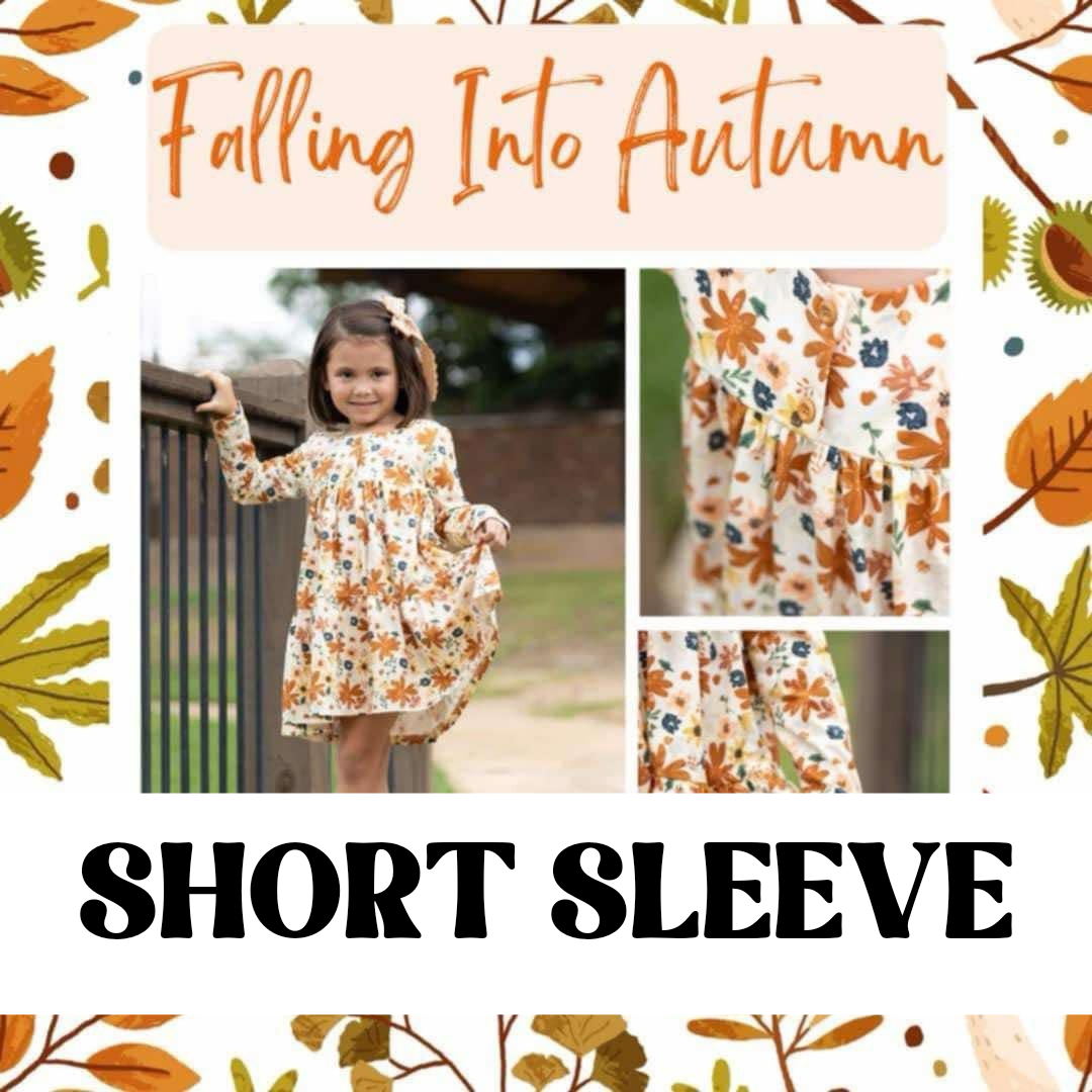 FALLING INTO AUTUMN - SHORT SLEEVE DRESS