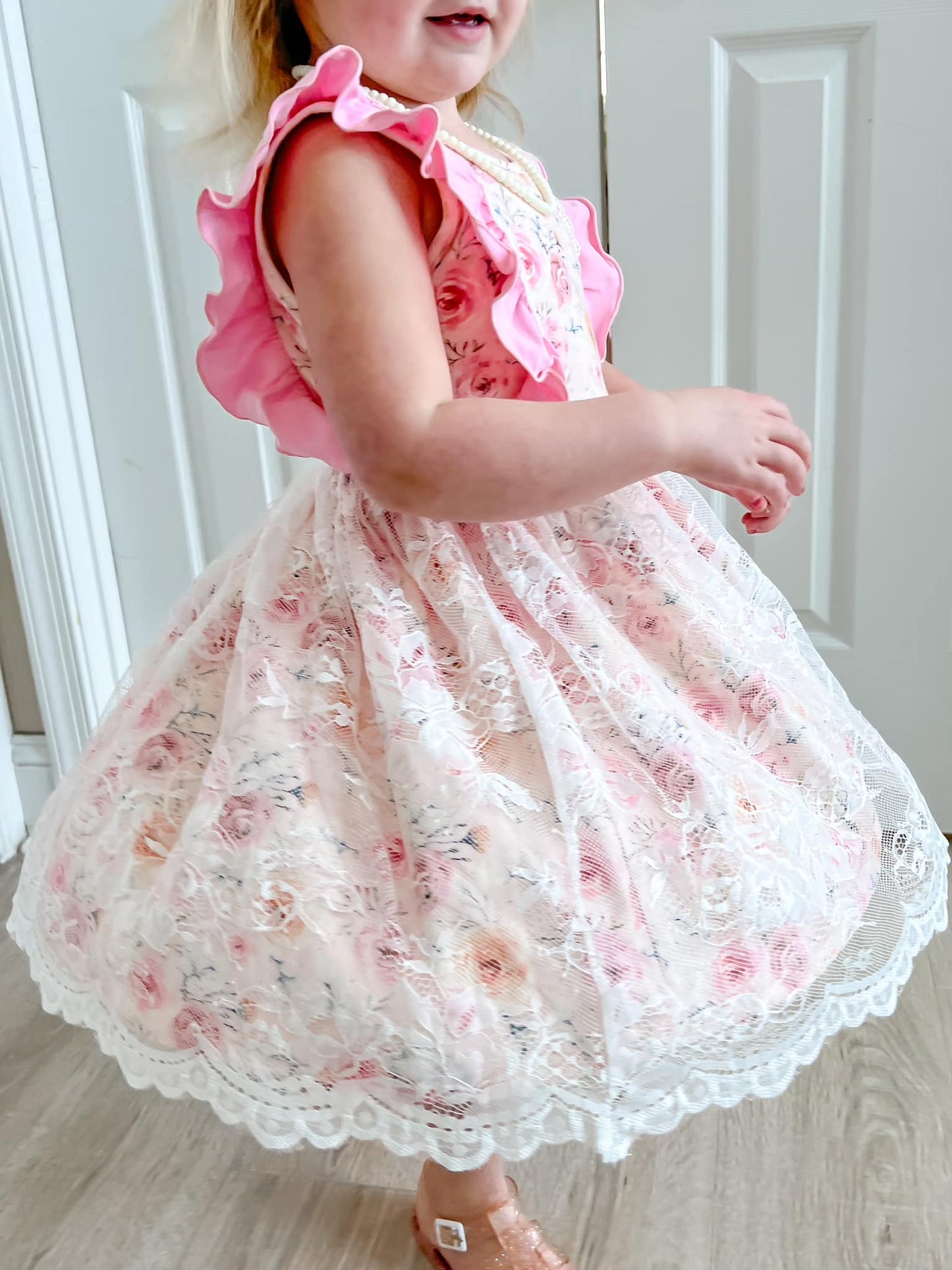 EASTER BLOOMS LACE DRESS & SHORTIES