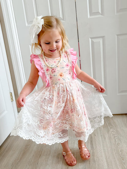 EASTER BLOOMS LACE DRESS & SHORTIES