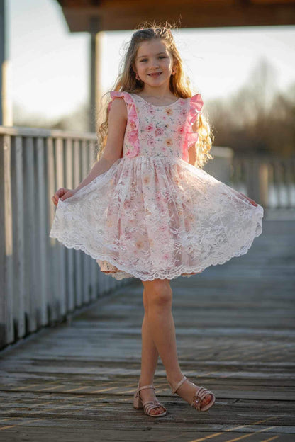 EASTER BLOOMS LACE DRESS & SHORTIES