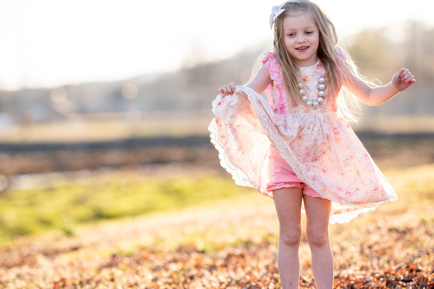 EASTER BLOOMS LACE DRESS & SHORTIES