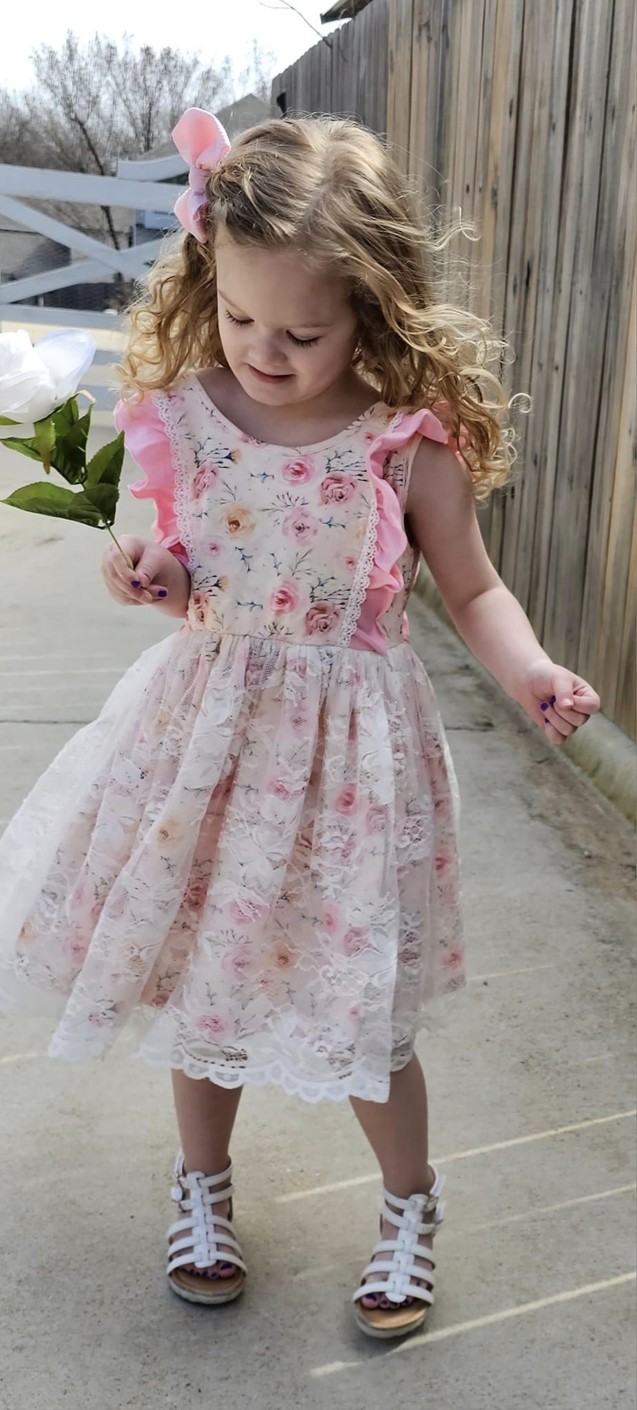 EASTER BLOOMS LACE DRESS & SHORTIES