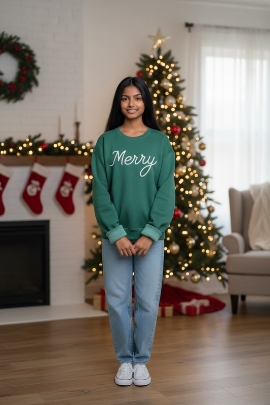 MERRY PUFF PRINT SWEATSHIRT