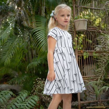 Sweet Bow Stripe Dress