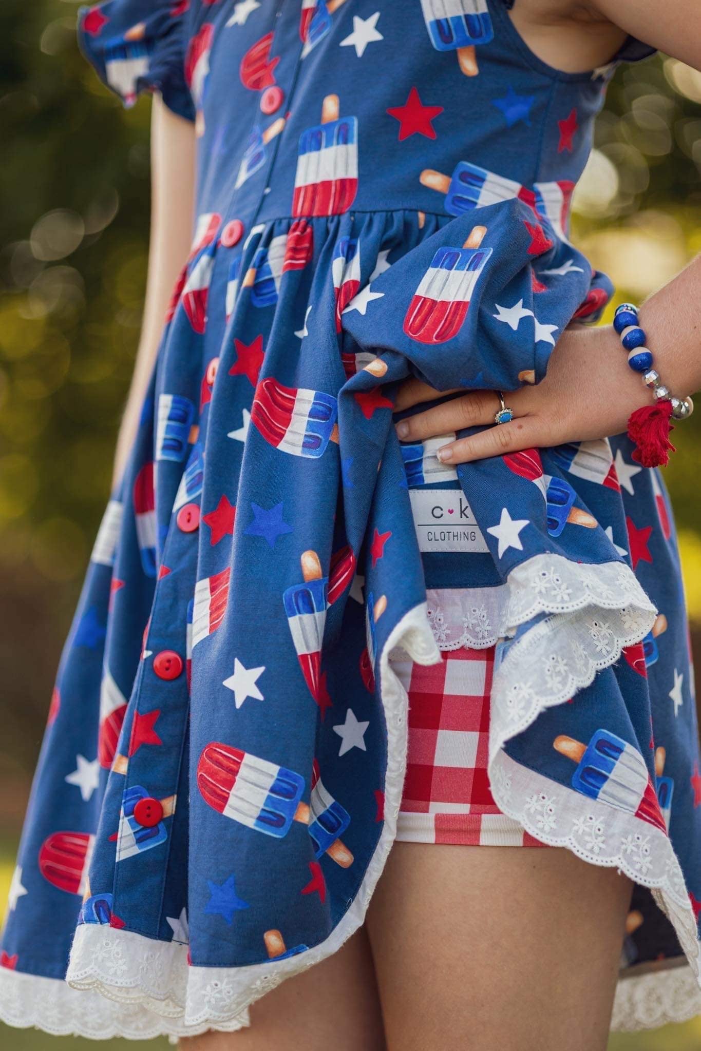 Pops Of Freedom Tunic Set