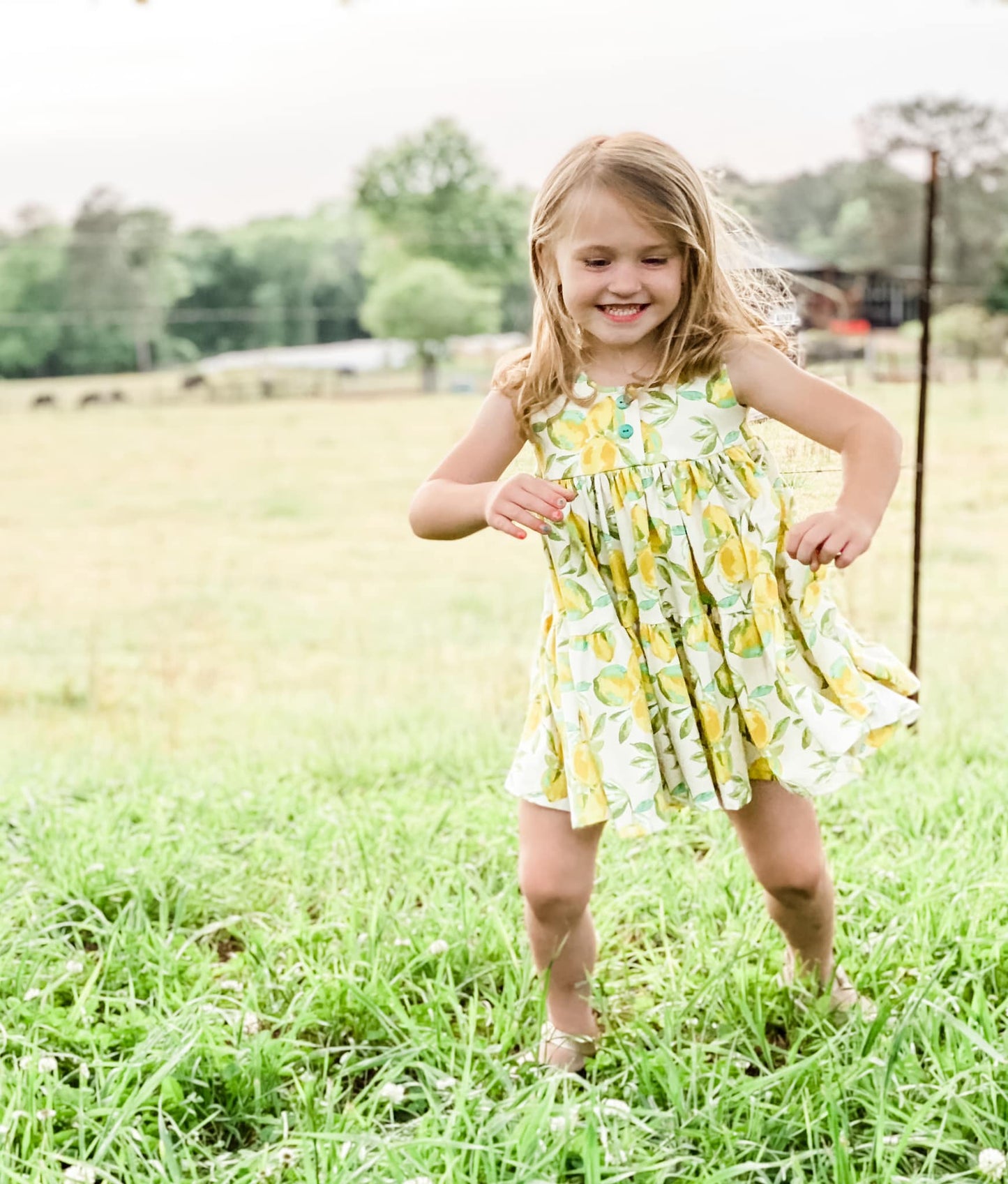 LEMONDROP KNIT TWIRL DRESS